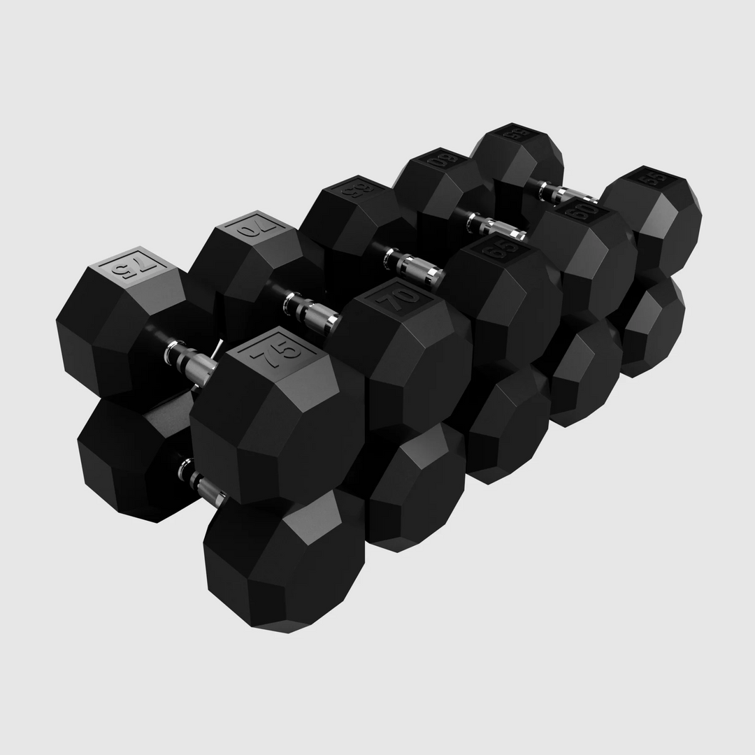 Troy SDR 8 Sided Rubber Dumbbells – Individual Pairs