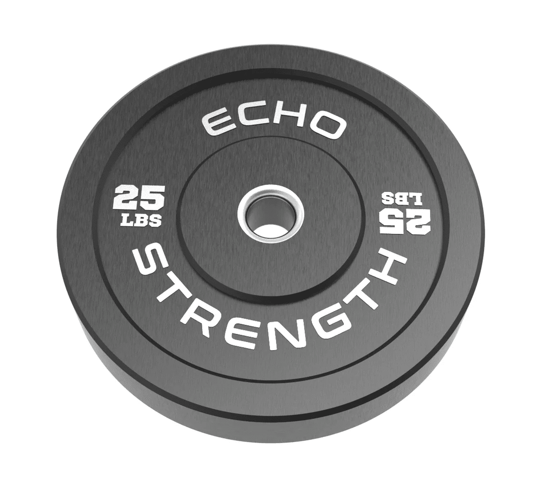 25-lb Kodiak Echo Rubber Sports Bumper by Echo—perfect for Olympic lifts or your home gym setup.