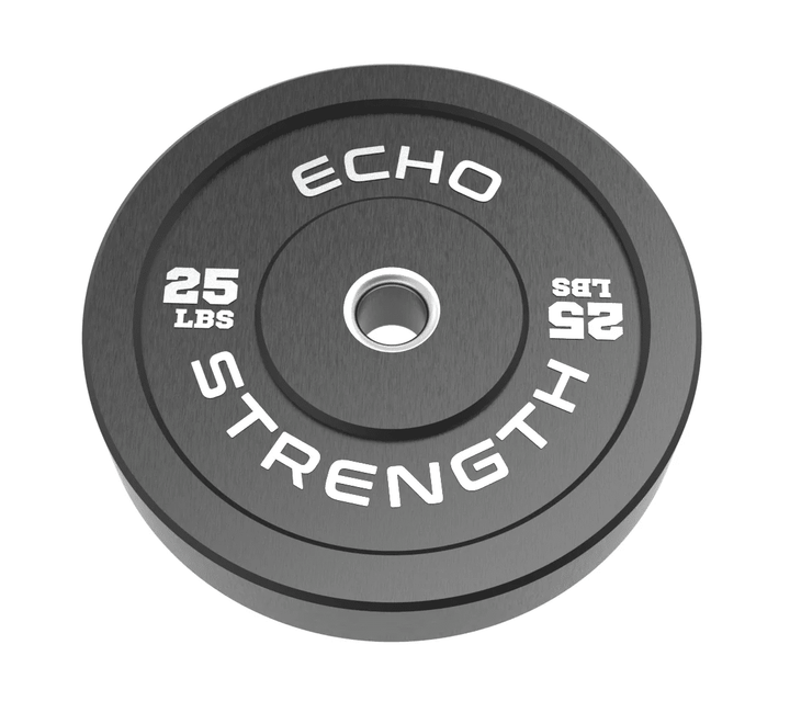 25-lb Kodiak Echo Rubber Sports Bumper by Echo—perfect for Olympic lifts or your home gym setup.