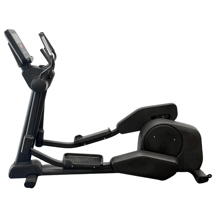 Echo Kodiak Echo Elliptical Machine 02004 with display, handlebars, and pedals for full-body cardio workout, side view.
