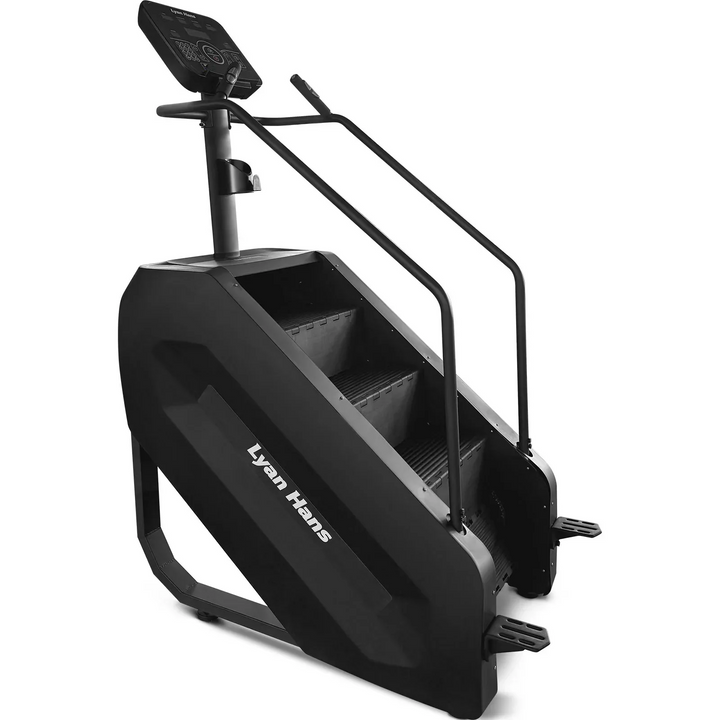 Echo Lyan Hans Stair Master Climber: home-grade, with handrails and digital display, labeled Lyan Hans on the side.
