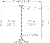 Technical drawing or blueprint with dimensions and labels
